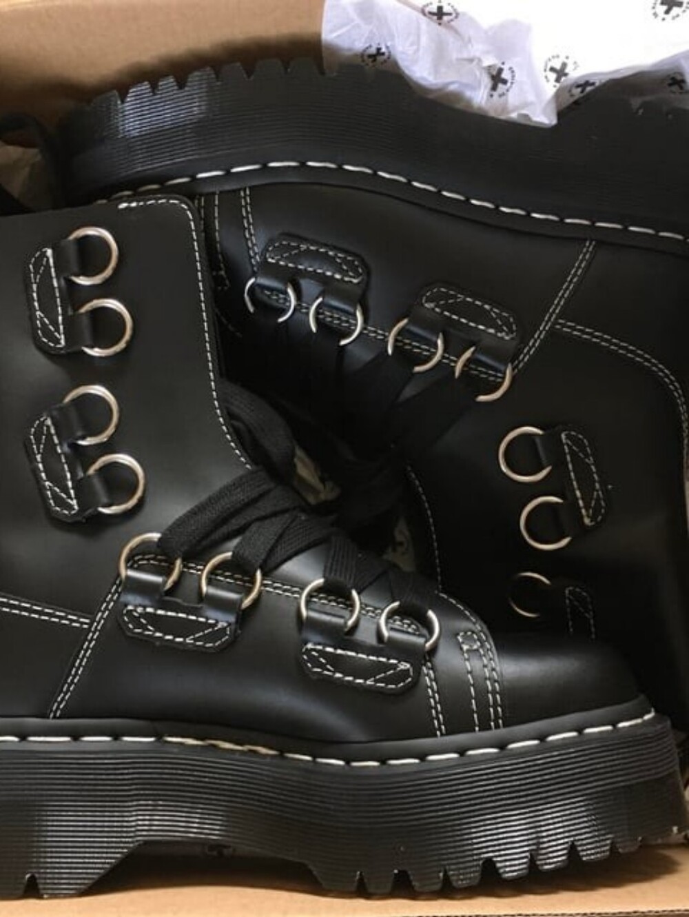 ❤️‍🔥RARE❤️‍🔥 DOPE AF JADON XL LEATHER PLATFORM BOOTS - Picture 6 of 12